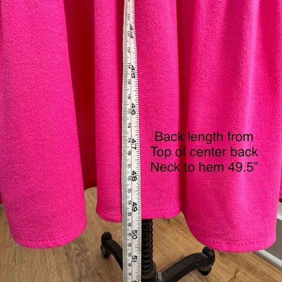 Umgee Women Tiered Midi Dress L Pink Balloon Sleeve Peasant Boho Cottagecore - Picture 13 of 16